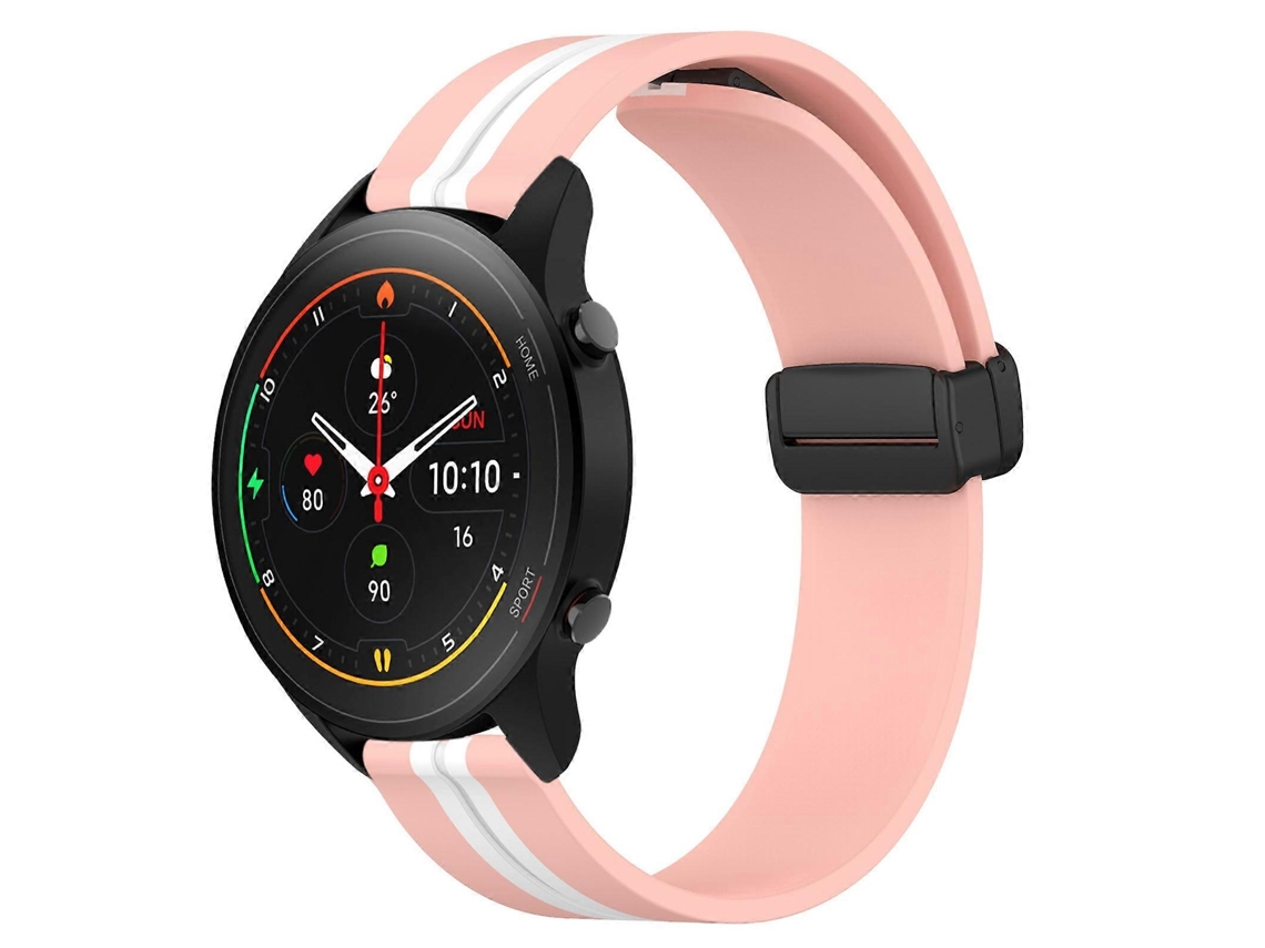 Pulseira De Silicone Dobrável Com Zíper Magnético Para Xiaomi Mi Watch S1 Pro 22mm