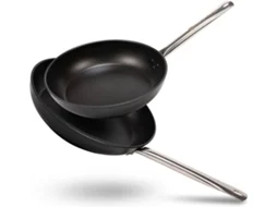 Conjunto 2 Frigideiras MASTER SWISS Antiaderentes (Preto - Ferro Fundido - 24 e 28 cm)