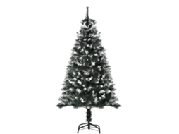 Árvore de Natal PVC e Aço Cor Verde Ø75x150 cm Homcom