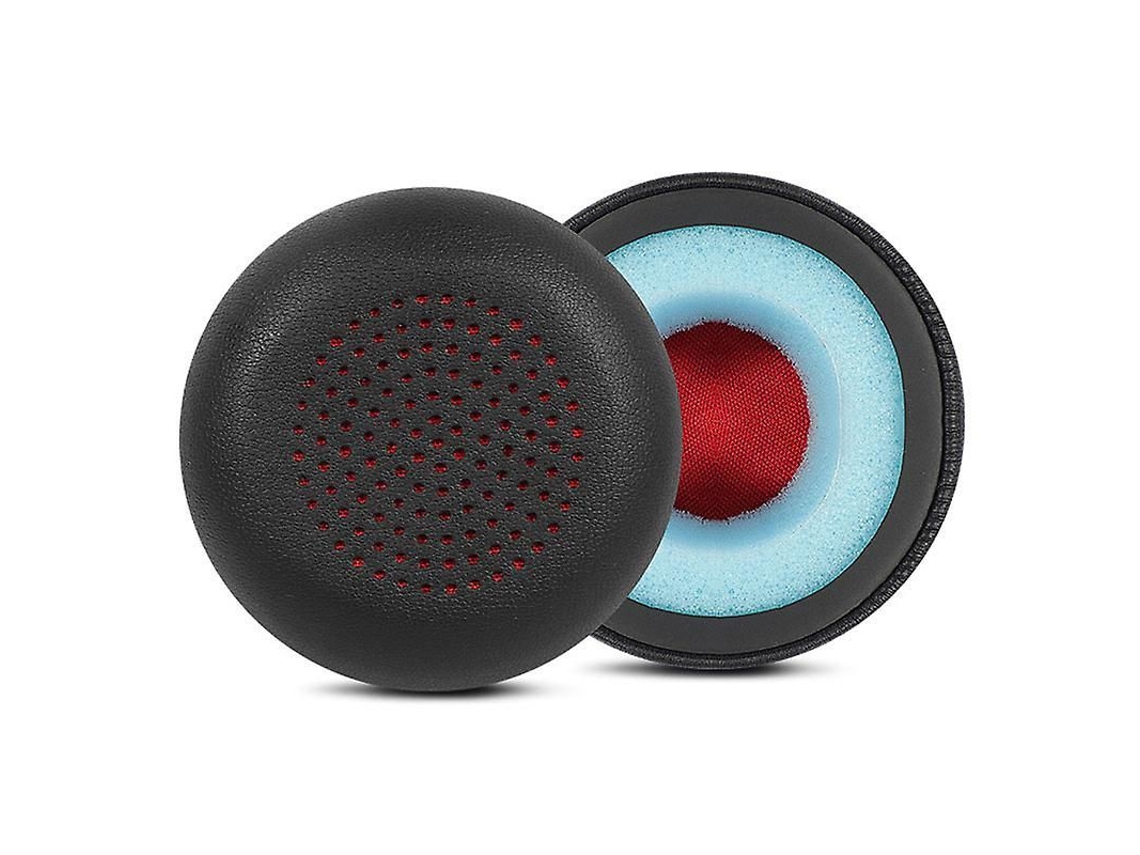 Yuru pads de Ouvido de Reposição Compatíveis com Fones de Ouvido Plantronics Voyager Focus Uc B825 Preto Vermelho, Couro Pu, 1 Par