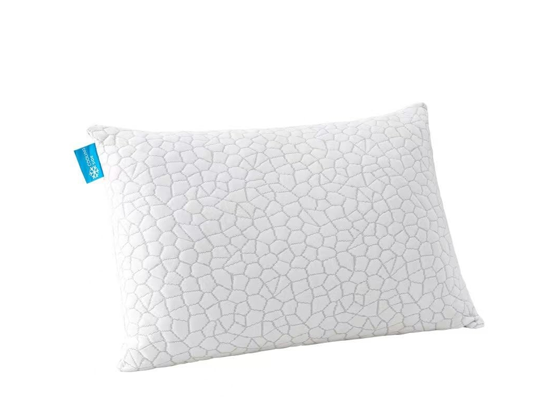 Almofada Individual Com Espuma Picada E Efeito Refrescante, Ajustável 74x48cm, Capa Lavável, Branco