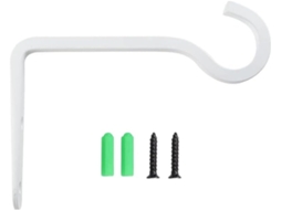 Gancho De Parede De Metal Branco De 15 Cm (6 Polegadas) Com Parafuso