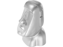 Homsfou Support De Casque Audio De Moaï Statue Moai En Résine Argenté Support Pour Casque Et