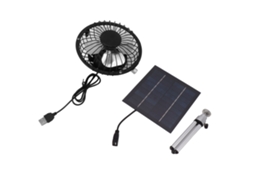 Laxiscreed Ventilador Solar Portátil Com Conexão Usb, 6w, 6 Polegadas E Suporte Ajustável