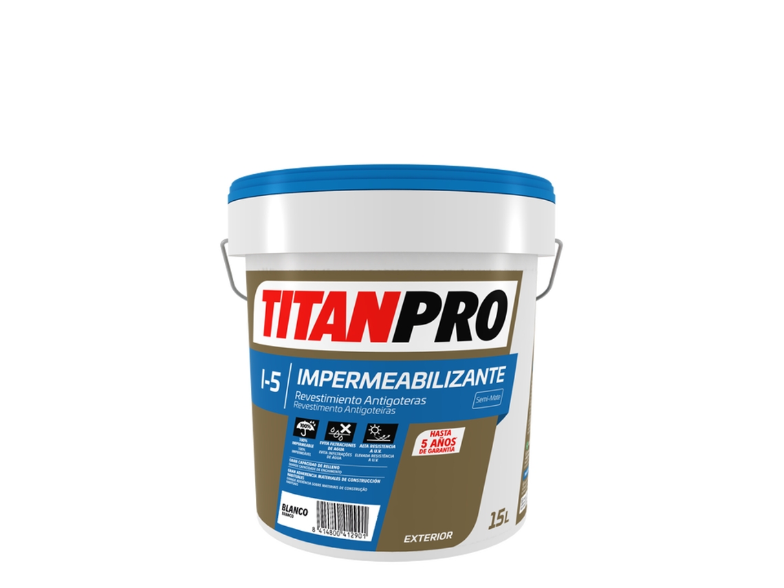 Titanpro I-5 Revestimento Anti Goteiras Branco 15L TITAN
