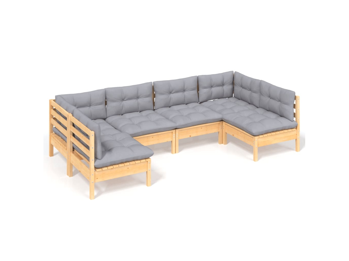 Garden Lounge Set, Garden Lounge Sets Vidaxl Cinzeto Madeira De Pinho (n/a)