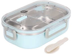 Lancheira Ejoyous Para Alimentos, Lancheira Infantil Bentobox Em Aço Inoxidável Peixe Azul Transparente