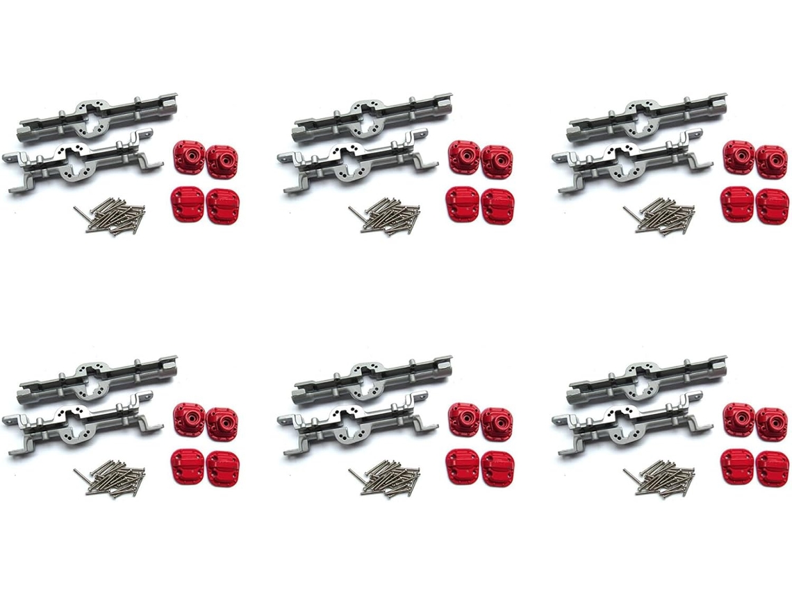 6x Carcaças de Eixo Metálicas para Mn D90 D91 Mn99 Mn99s Peças de Acessórios em Escala 1/12 SFUSHOS
