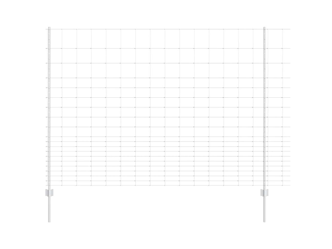 Conjunto 1 Cerca Externa Vidaxl Prateado Aço (25 X 1,6 M)