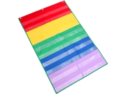 Suporte de Parede de 44x28 Polegadas com Bolsos Transparentes para Mapas e Calendários Educativos. SFUSHOS