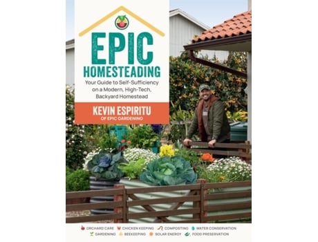 Livro Epic Homesteading de Kevin Espiritu (Inglês)