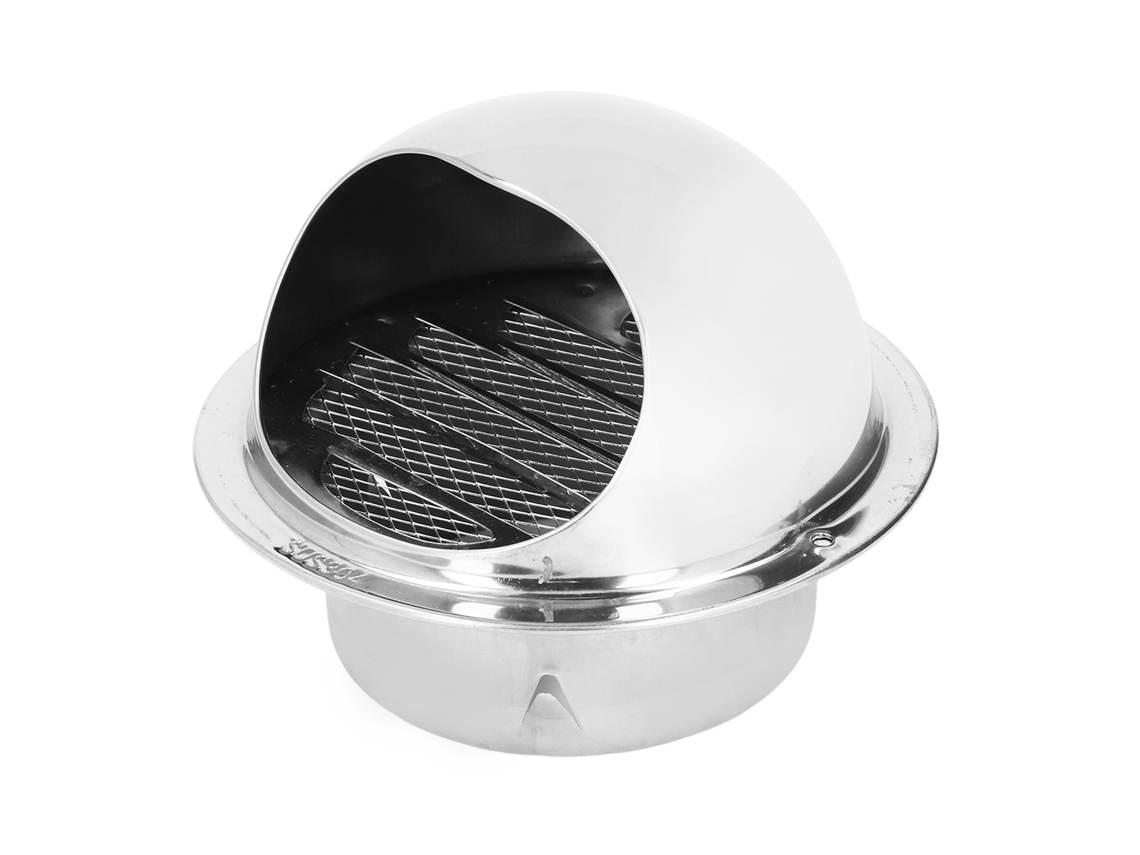 Grade de Ventilação Redonda Aço Inoxidável 100mm Malha Fina