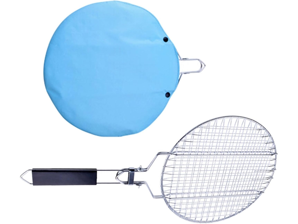 Pinça Para Churrasco Villcase, Leve E Fácil De Usar, Em Aço Inoxidável, Com Rede Para Grelhar E Bolsa De Armazenamento