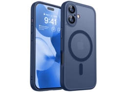 Capa Magnética Para Iphone 17 (6,3 Polegadas), Capa Protetora À Prova De Choque, Azul Escuro.