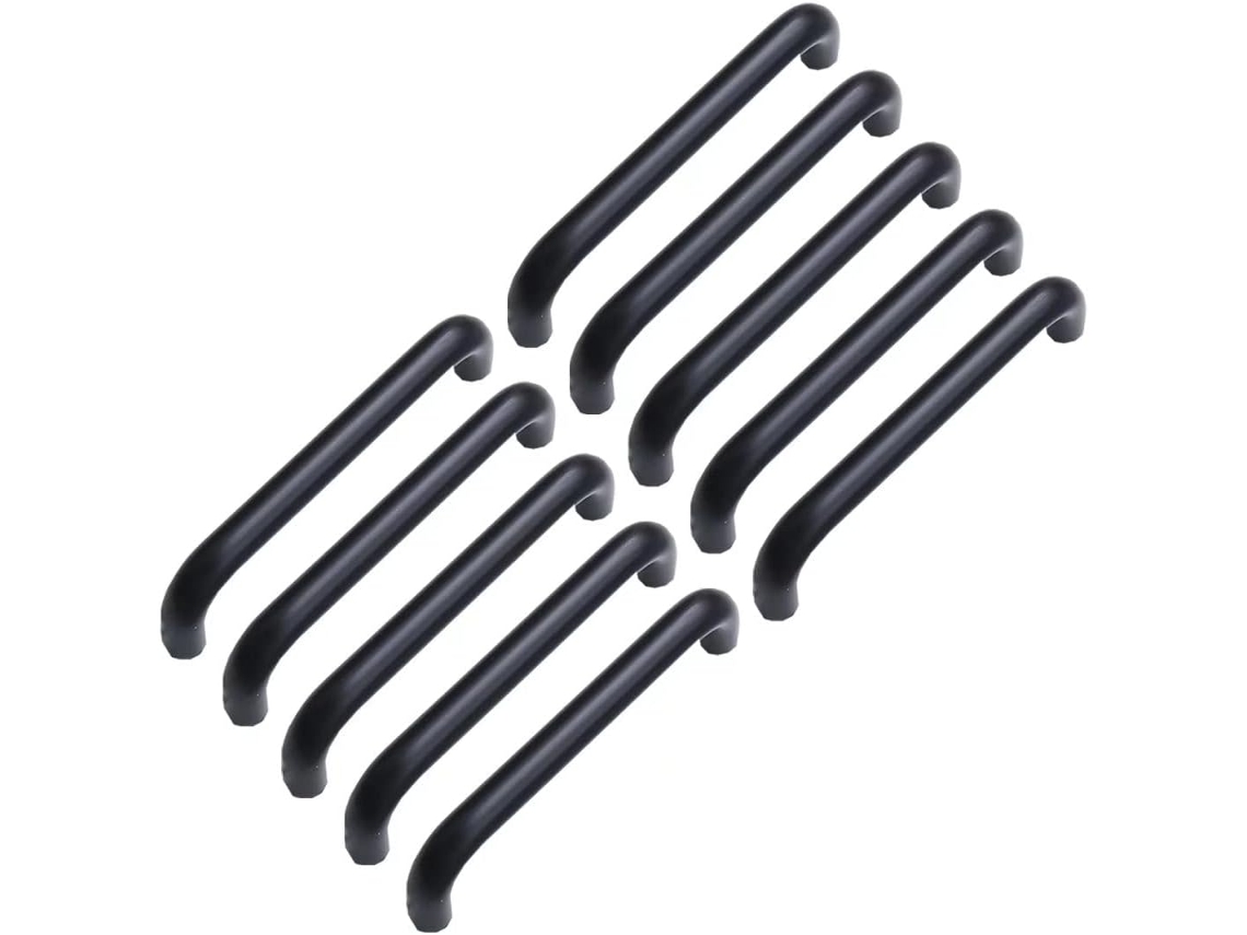 Puxadores De Armário Pretos, Ferragens Modernas Para Cozinha, Puxadores Para Gavetas E Portas De Móveis, 10 Peças