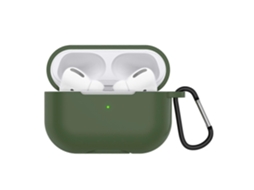 Capa protetora de silicone sólido para fones de ouvido AirPods Pro, com gancho GIECY (branca)