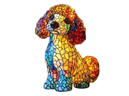 Lâmpada De Mesa Led Com Forma De Cachorro Teddy Arte Luz Noturna Fofa Presente Para Amantes De Cães A