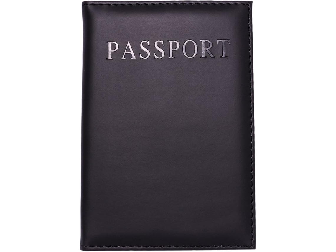 Capa Para Passaporte(preta), Carteira De Viagem, Porta, Documentos Pequenos