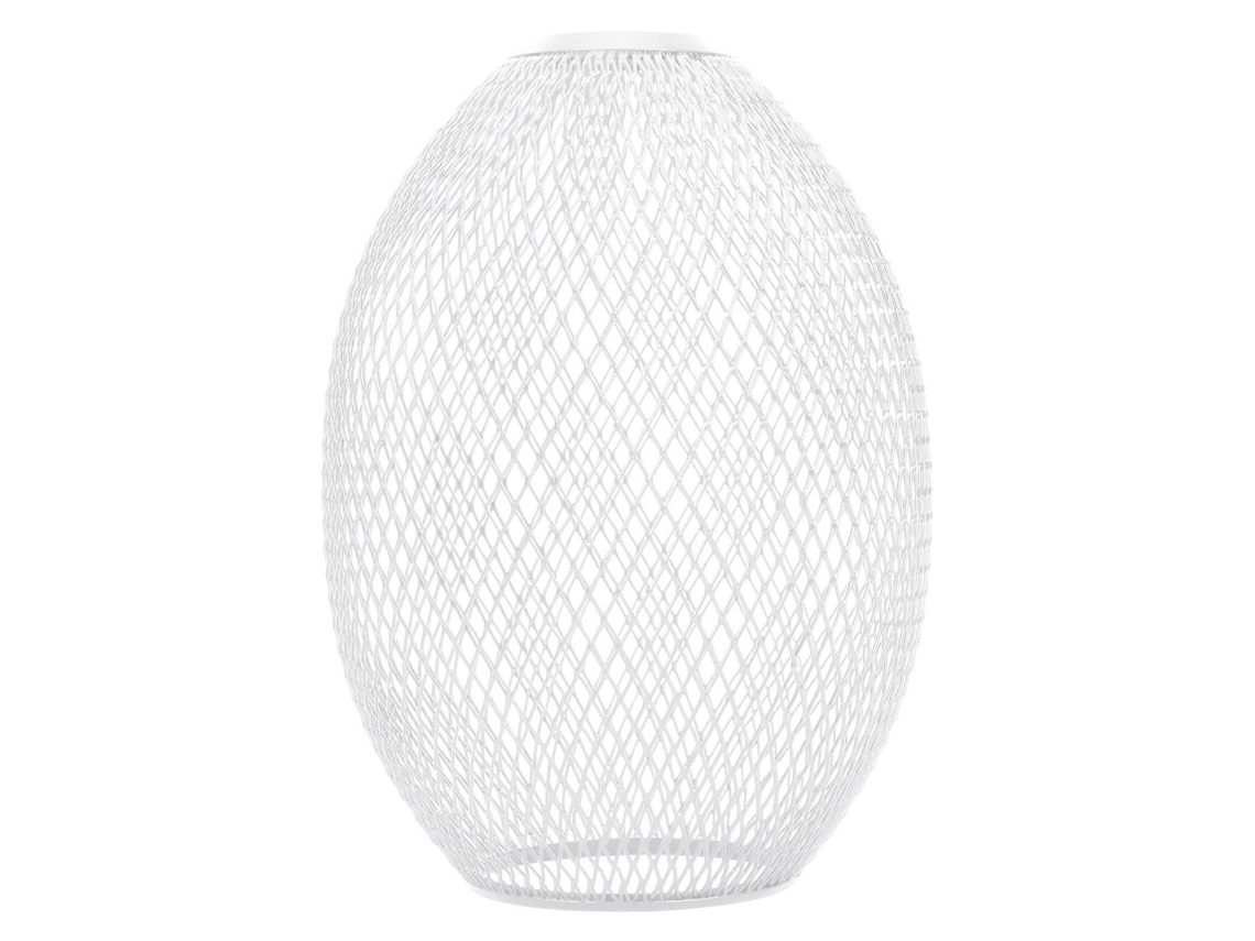 Lámpara colgante de alambre de metal estilo vintage con cubierta blanca - aquaforge