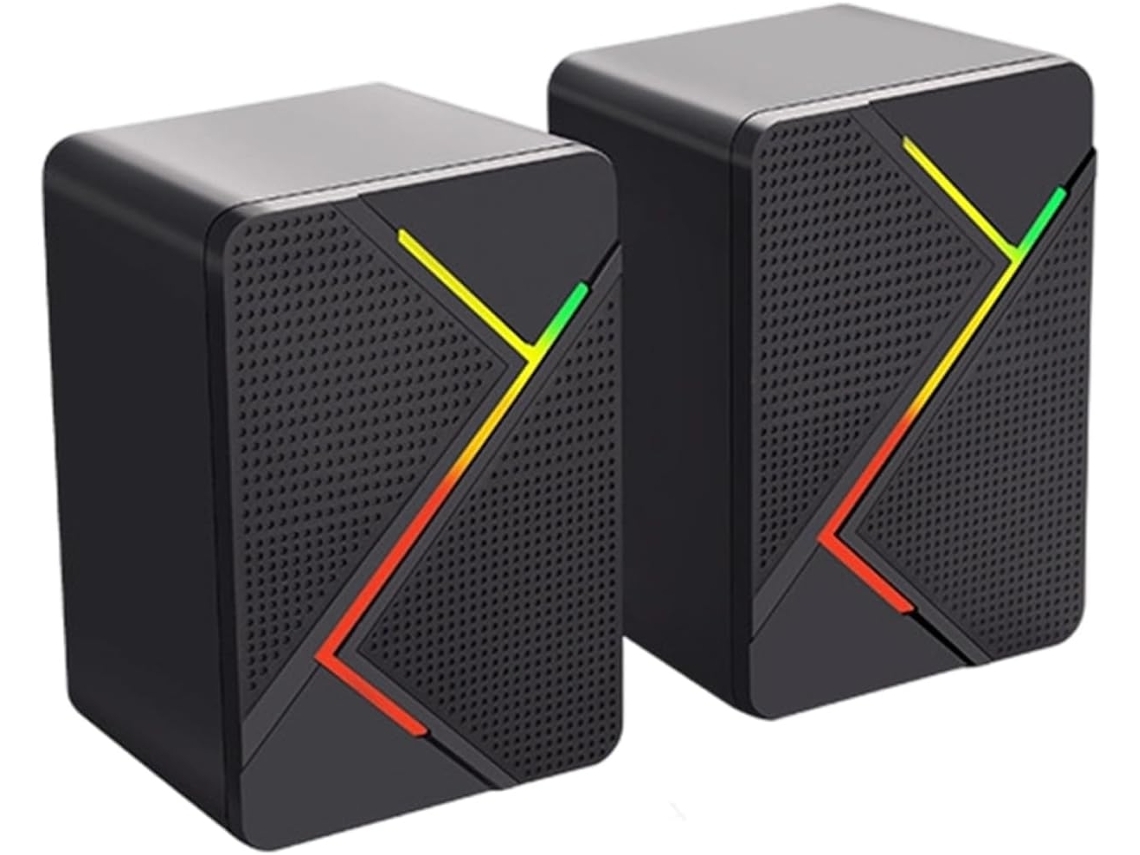 Caixa De Som Multimídia Básica Com Iluminação Colorida E Áudio Nítido Para O