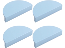Conjunto De 4 Puxadores Azuis Para Portas Guarda Roupa, Ideais Para Quartos Infantis Com Furos De 64mm 2, 5 Polegadas