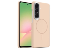 Capa Para Samsung Galaxy A56 5g Fina Circular Magsafe À Prova De Choque Dourada Em Policarbonato Ouro Deserto