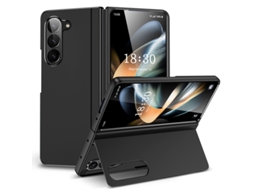 Capa Chrui Para Samsung Galaxy Z Fold 7, Em Resistente A Arranhões Com Suporte (compatível, Preta)