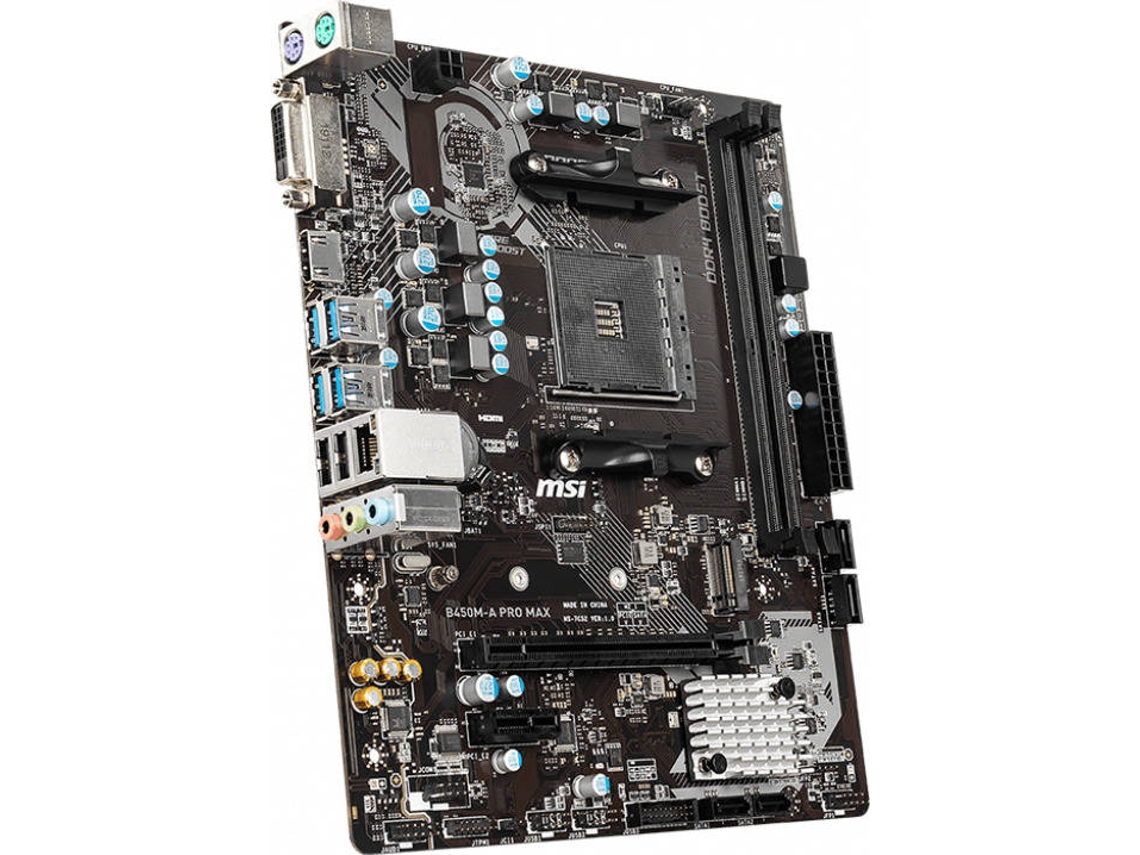 Motherboard MSI B450M-A PRO MAX (Socket AM4 - AMD B450 - Micro ATX)