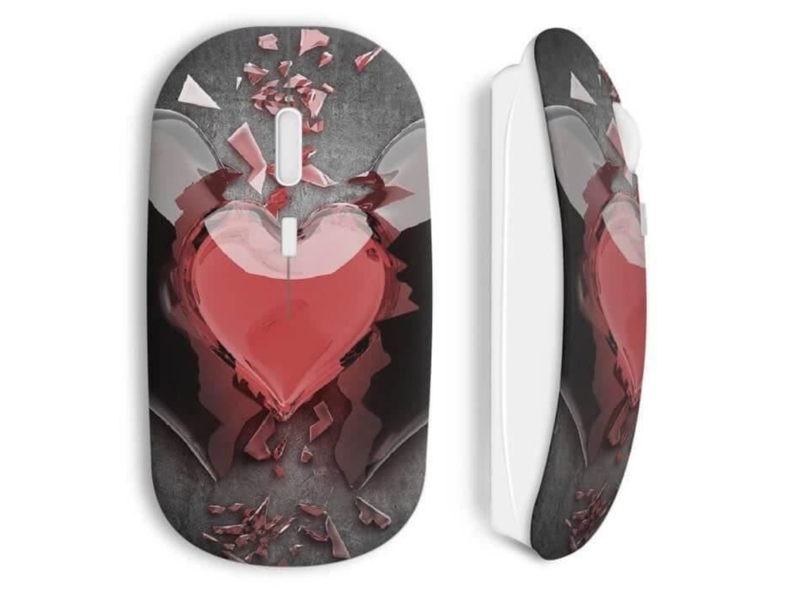 Mouse Sem Fio Em Formato De Coração