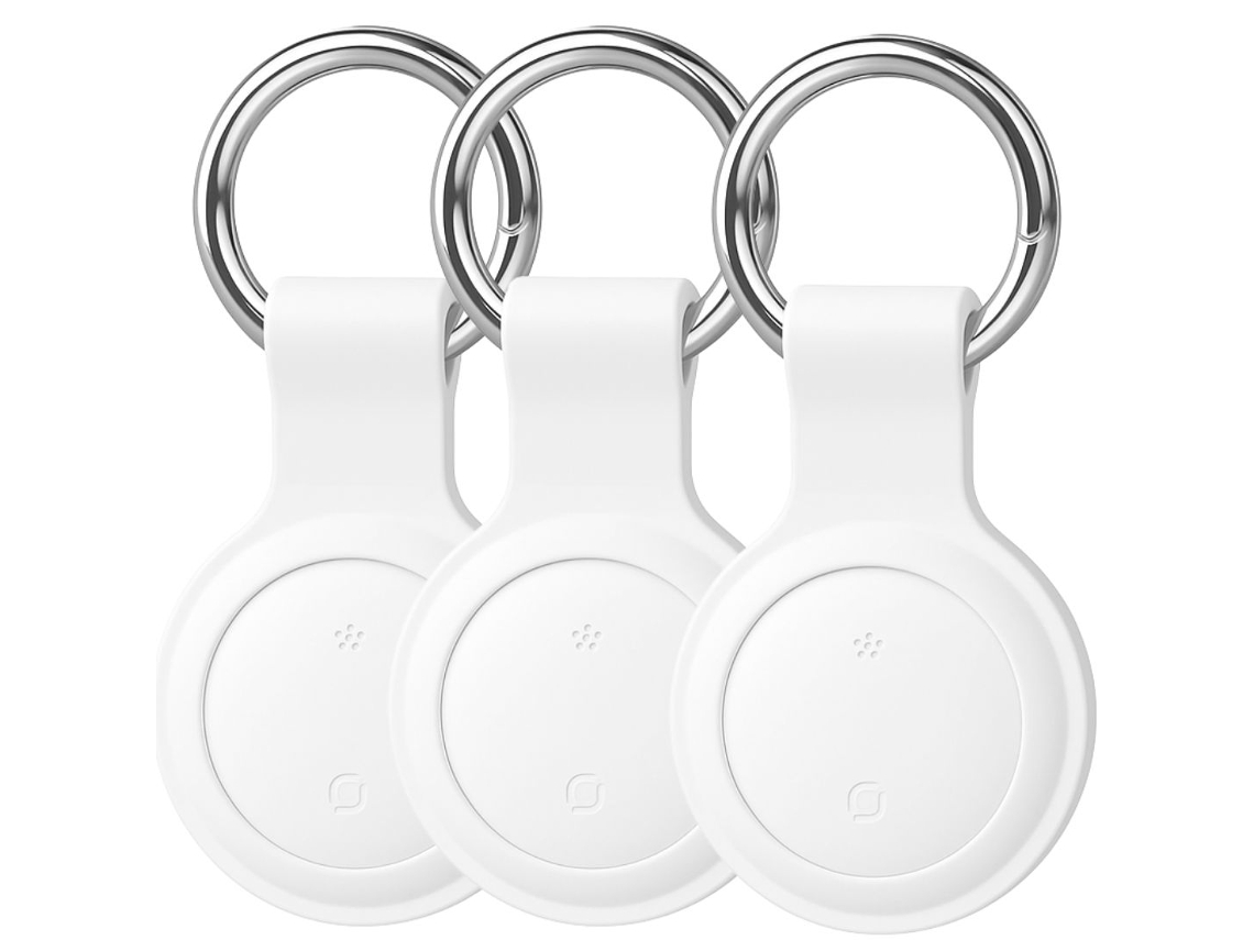 Pack 3x Localizador Global Sem Mensalidade | Rastreador Para Bolsas, Mochilas E Porta‑chaves| Android | Branco