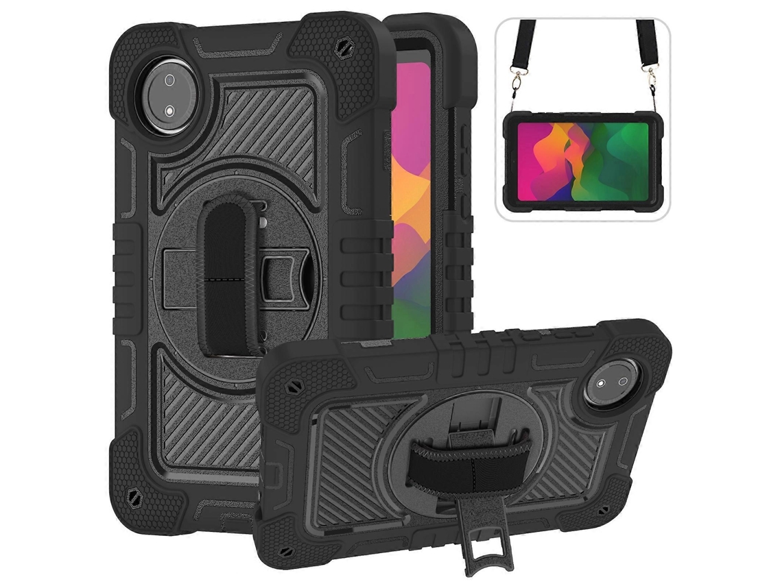 Capa Giratória 360° Em Silicone E Pc Para Xiaomi Redmi Pad Se 4g De 8,7 Polegadas, Preto Elysve