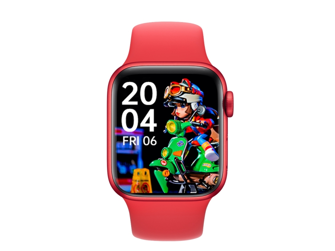 Smartwatch De 1,85 Polegadas Com Carregamento Sem Fio, Chamadas Bluetooth E Nfc (vermelho)