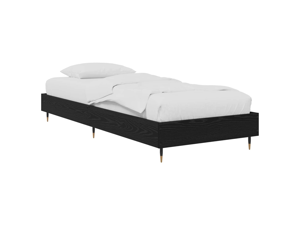 Vidaxl Estrutura da Cama Carvalho Preto 80 X 200 Cm