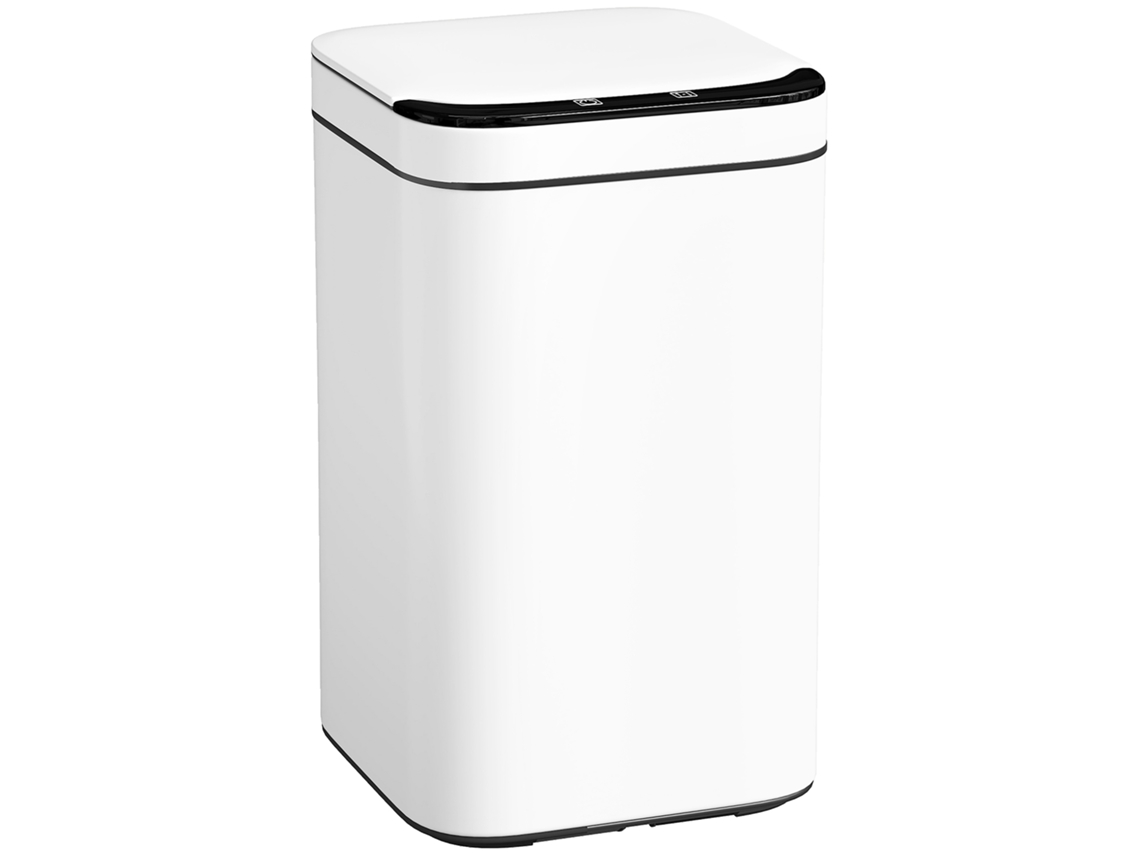 Lixeira de 13l com Sensor e Espaço para Desodorantes. em Aço e Pp. 24x24x41 Cm. Preto Branco Ge