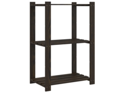 Storage Rack, Storage Racks Vidaxl Preto Madeira De Pinho (60 X 38 X 90 Cm)