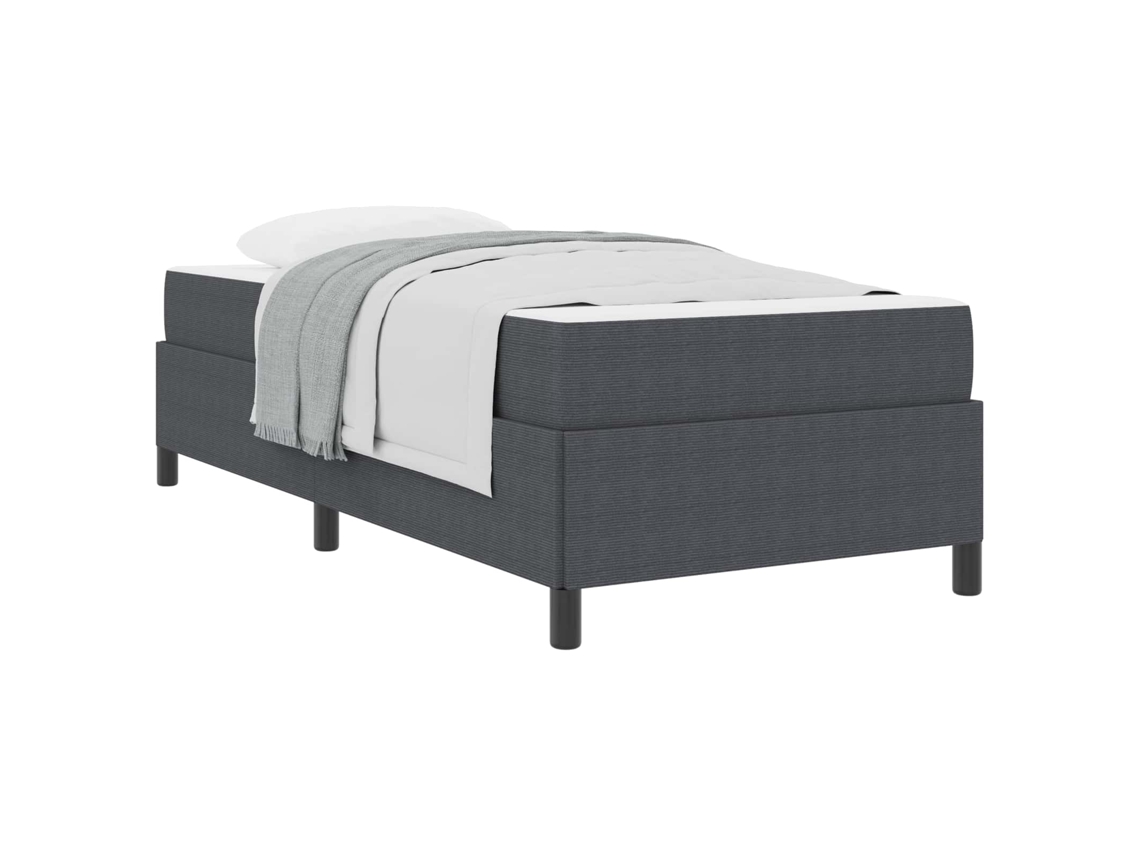 Maison Exclusive - Estrutura Da Cama Com Colchão Cinza Escuro 90 X 190 Cm Tecido