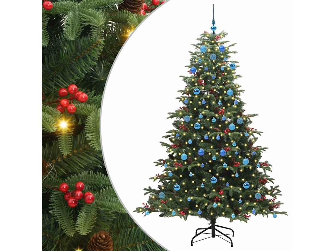 Árvore De Natal Artificial Com Luzes Led Vidaxl Verde Pvc (210 Cm)
