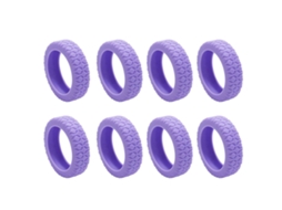 Capas Protetoras de Silicone Silenciosas para Rodas Malas Viagem, Compatíveis com a Maioria Das Malas de Cabine 8 Rodas Giratórias, Roxas BRILVIBERA