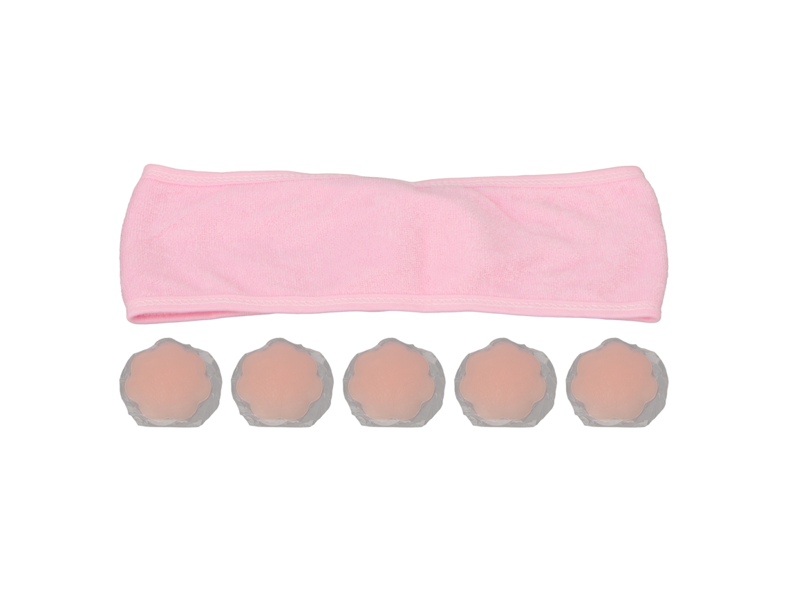 Conjunto De Paletas De Cilios 5pcs Silicone Adesivo Profissional Com Bandana Para Extensão De Cílios