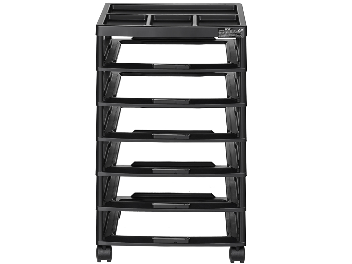 Carrinho de Armazenamento com Rodas para Álbuns Recortes 6 Níveis Organizador Superior, 4 Removíveis Suprimentos Escritório, Arte, Artesanato, Caixas