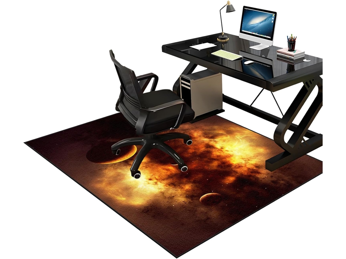 Tapete Protetor Cadeira Antiderrapante 80 X 100 Cm Piso Chão Escritório, Gamer,