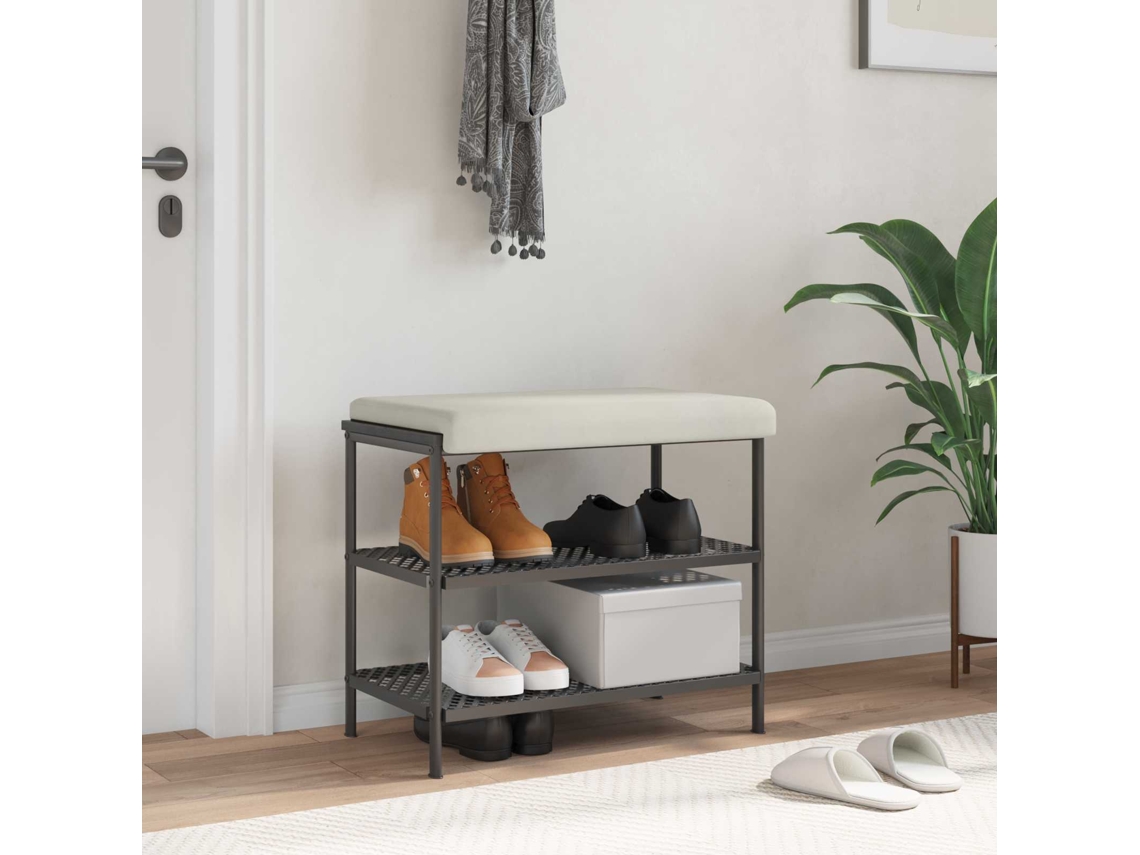Vidaxl Almofada De Banco Veludo Creme Profundidade 35 Cm