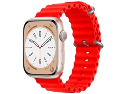 Pulseira Apple Watch 42/44/45/49Mm Wave Vermelho Oem