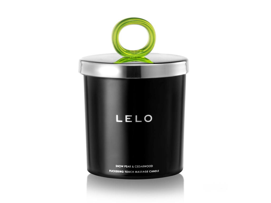 Vela de Massagem Perfumada LELO Derrete-Se Num Óleo de Massagem Sensual, Vela Perfumada Óleo de Massagem Corporal, Perfume Snow Pear e Cedarwood