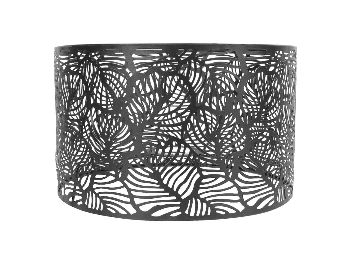 Pantalla de lámpara ahuecada para el hogar, cubierta de metal tallado, elegante accesorio de iluminación - aquaforge