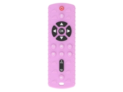 Mali brinquedo Mordedor Forma Controle Remoto Tv Silicone Seguro Educativo Sensorial Bebê Rosa