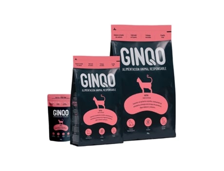 Ração GINQO Gatos Hipoalergênico Sem Cereais e Sustentável com Superproteína de Hermetia Illucens 6Kg