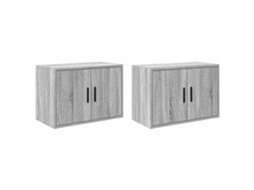Conjunto de 2 armários de parede para garagem em madeira, exclusivo da Maison.