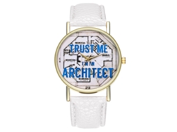 Relógio de Pulso Feminino Moderno Elegante Relógio de Quartzo de Moda Branco
