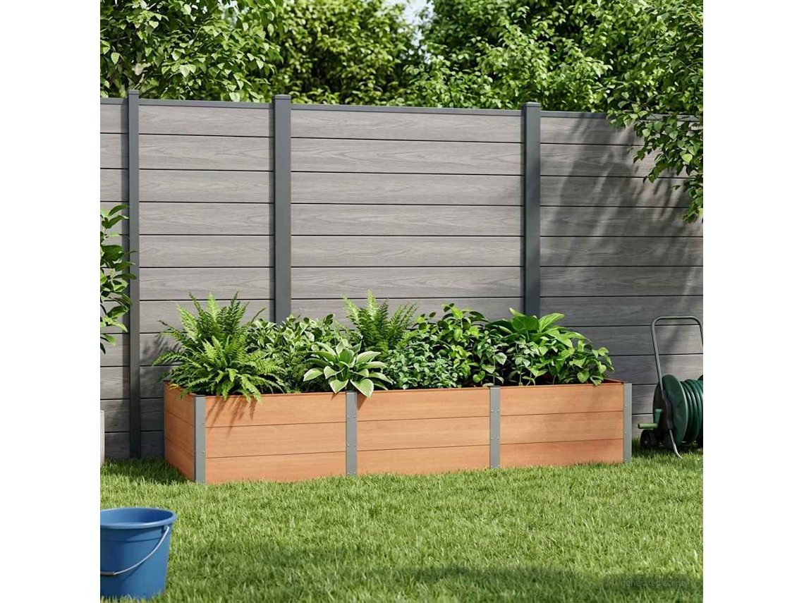 Vidaxl Canteiro De Jardim Elevado Castanho 300 X 100 X 54 Cm